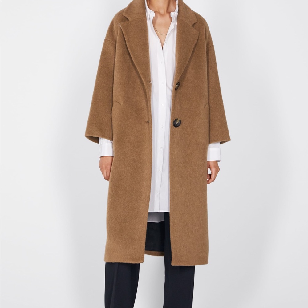 Zara Brown Oversized Coat